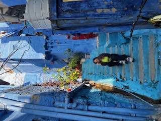 The blue stairway lane