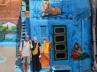The painted lion facade