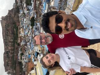 Mehrangarh Fort above the blue rooftops